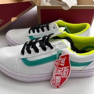 Vans Old Skool ComfyCush Women's Sneakers (Fluro/Atlantis/True White)